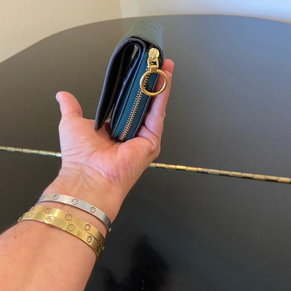 NWT AUTHENTIC LUXURY MINIMALIST RARE Tory Burch Perry Bombe Bi-Fold Wallet - Picture 9 of 17